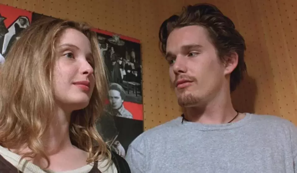 Ethan Hawke and Julie Delpy from Before Sunrise.