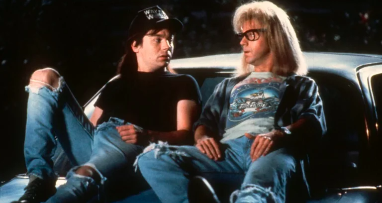 Mike Myers and Dana Carvey in Wayne's World.